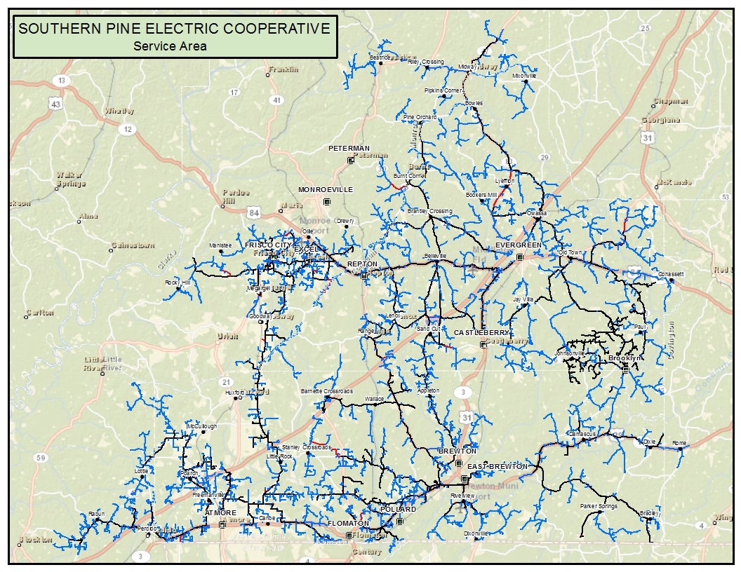 service area map